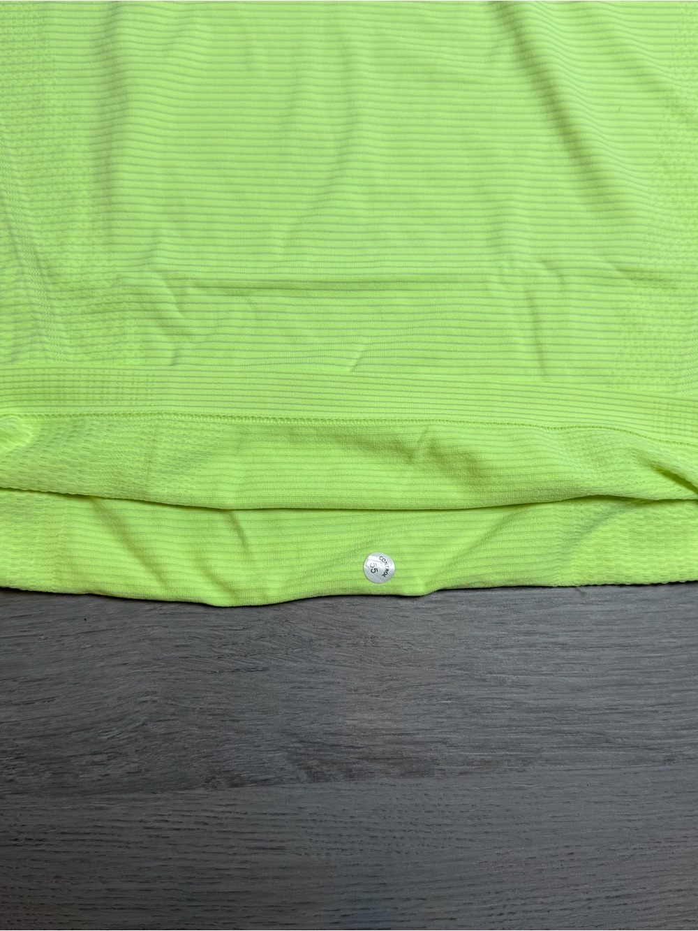 Athleta Neon Lime Momentum Seamless Tank Top Striped Size Medium - Picture 3 of 5